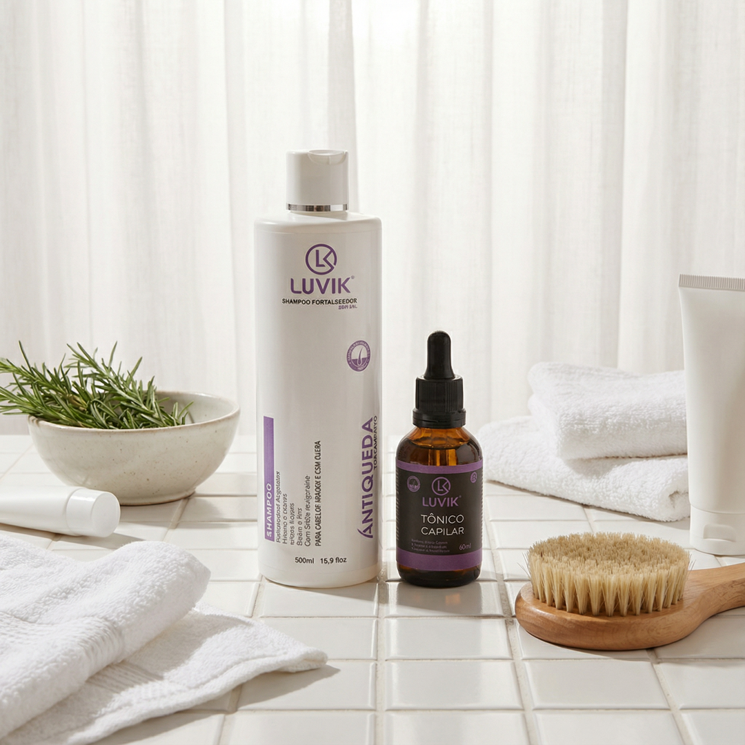 Shampoo Antiqueda e Tônico | DHT-Safe™